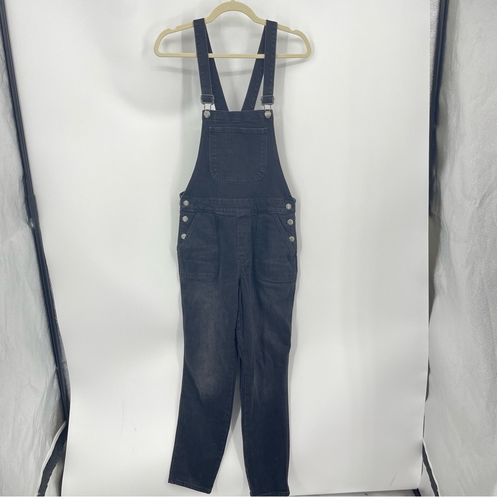 Old Navy OG Straight Black Wash Denim Bib Overalls Size 4 Jean